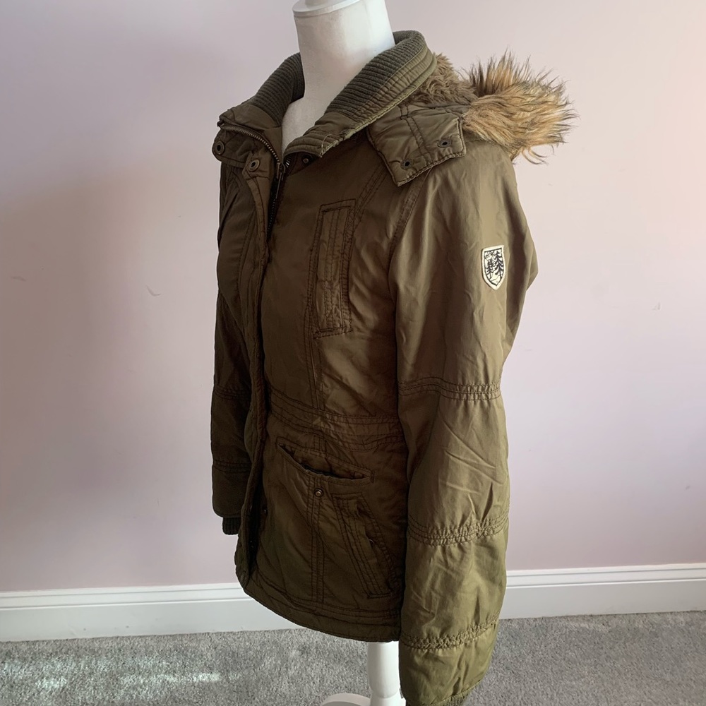 American Eagle Outfitters Navy Green Winter Jacket Small